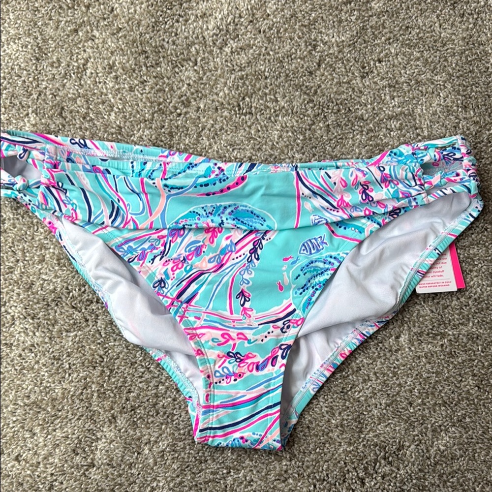 Lilly Pulitzer Women's Swim Bottom - Blue and Pink